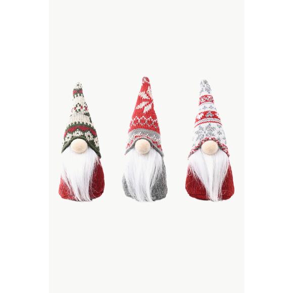 3-Pack Christmas Snowflake Hat Faceless Gnomes - Picture 3 of 6